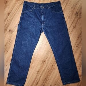 Wrangler Workwear Relaxed Fit Denim Jeans 36x29 Dark Wash